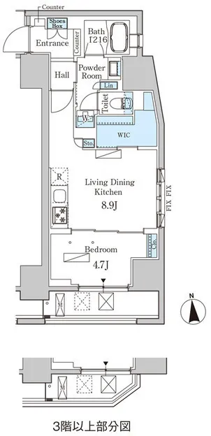Le Jour Kanda Sudacho - Floor Plan - ["Diagram", "Plan", "Technical drawing"]