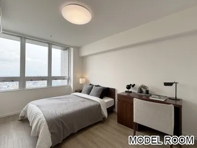 River City 21 East Towers II - Interior - ["Bedroom", "Bed", "Floor"]