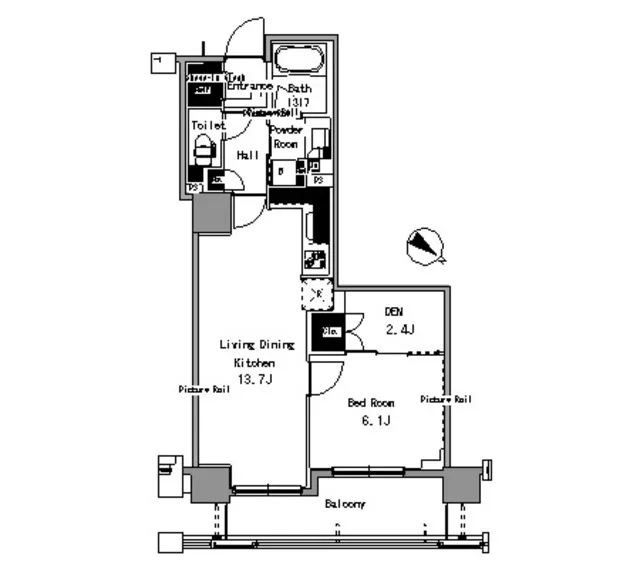 Park Axis Nihonbashi Hamacho - Floor Plan - ["Floor plan", "Diagram", "Plan"]