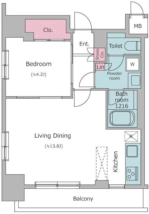 Residia Hiroo Ⅱ - Floor Plan - ["White", "Diagram", "Floor plan"]