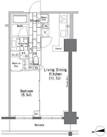 The Park Habio Ueno Residence - Floor Plan - ["Schematic", "Rectangle", "Font"]