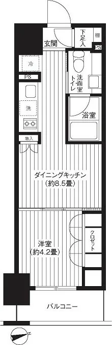 Residia Shin Okachimachi - Floor Plan - ["Rectangle", "Font", "Parallel"]