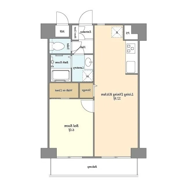 Milia Residence Oshiage - Floor Plan - ["Schematic", "Rectangle", "Slope"]