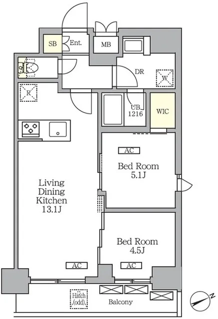 Granair Nishi-Nippori SOUTH - Floor Plan - ["Floor plan", "Plan", "Diagram"]