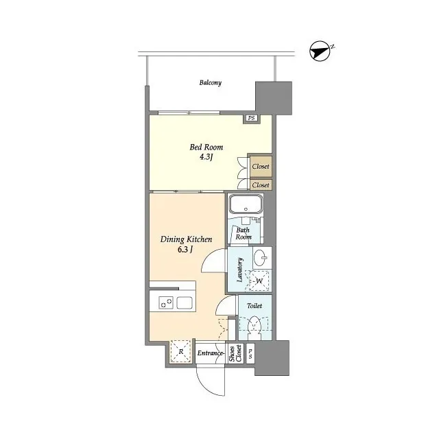 Villa Claire Asakusa - Floor Plan - ["Rectangle", "Font", "Parallel"]