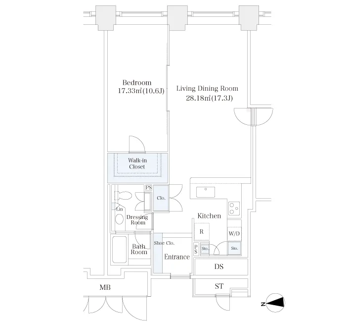 La Tour Shibakoen - Floor Plan - ["Schematic", "Rectangle", "Font"]