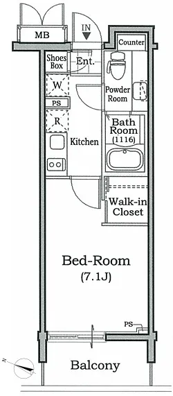 Residia Bunkyo Honkomagome - Floor Plan - ["Rectangle", "Parallel", "Font"]