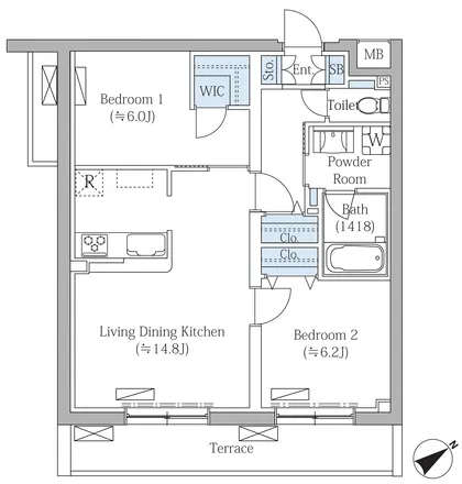 Rovine Meguro Higashiyama - Floor Plan - ["White", "Plan", "Diagram"]