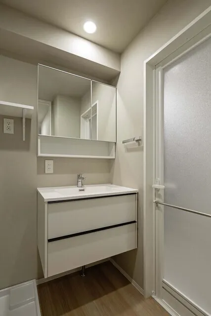 One Roof Flat Kuramae - Interior - ["Flooring", "Wood", "Bathroom cabinet"]
