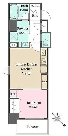 Wellis Urban Otsuka - Floor Plan - ["Geraniums"]