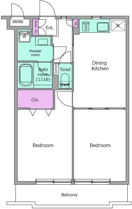 RESIDIA Kichijoji - Floor Plan - ["White", "Diagram", "Technical drawing"]
