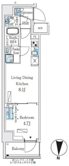 Prime Bliss Honjo Azumabashi - Floor Plan - []