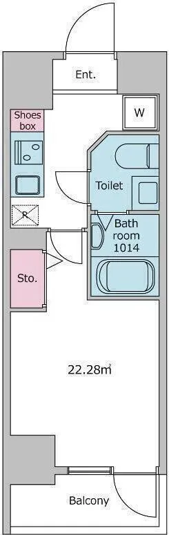 Residia Toranomon - Floor Plan - ["Rectangle", "Font", "Parallel"]