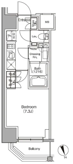 The Park Habio Iidabashi Place - Floor Plan - ["Rectangle", "Parallel", "Font"]