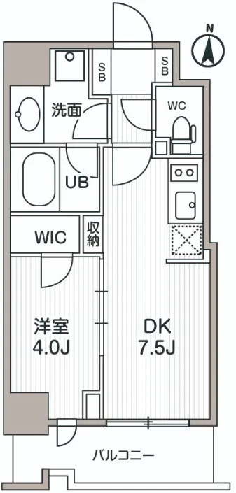 Season Flats Ryogoku South - Floor Plan - ["Tile Flooring"]