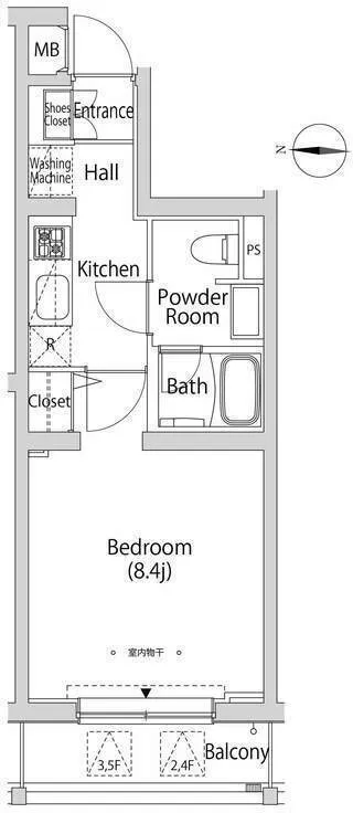 Casa Splendid Shin-Nakano - Floor Plan - ["White", "Diagram"]