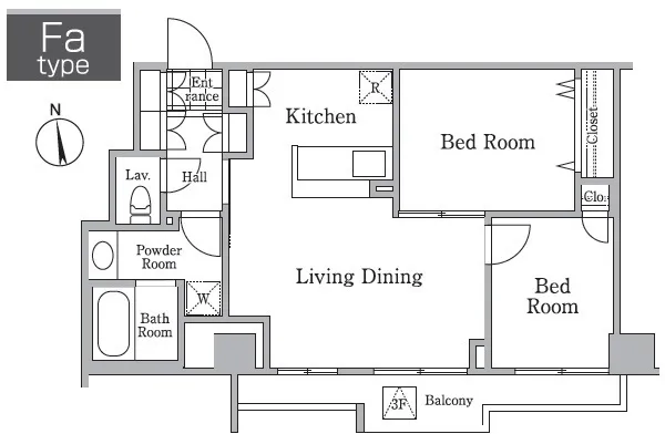 Residia Nishikoyama - Floor Plan - ["White", "Diagram", "Plan"]