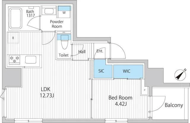 IPSE Tokyo Tsukishima - Floor Plan - ["Product", "Rectangle", "Slope"]