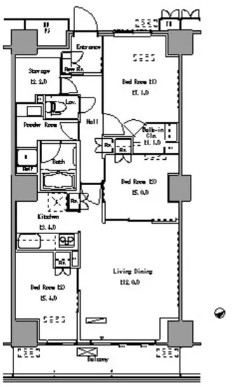 Park Axis Toyosu - Floor Plan - ["Diagram", "Schematic", "Technical drawing"]