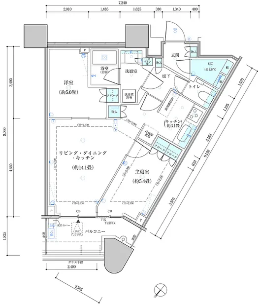 Park Tower Kachidoki South Building - Floor Plan - ["White", "Map", "Plan"]