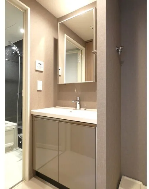 M Residence Nakano Sakaue - Interior - ["Flooring", "Floor", "Bathroom cabinet"]