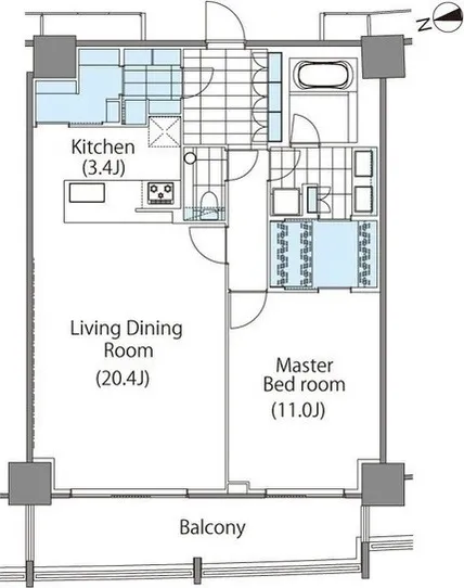 Comforia Shinjuku East Side Tower - Floor Plan - ["Floor plan", "Plan", "Diagram"]